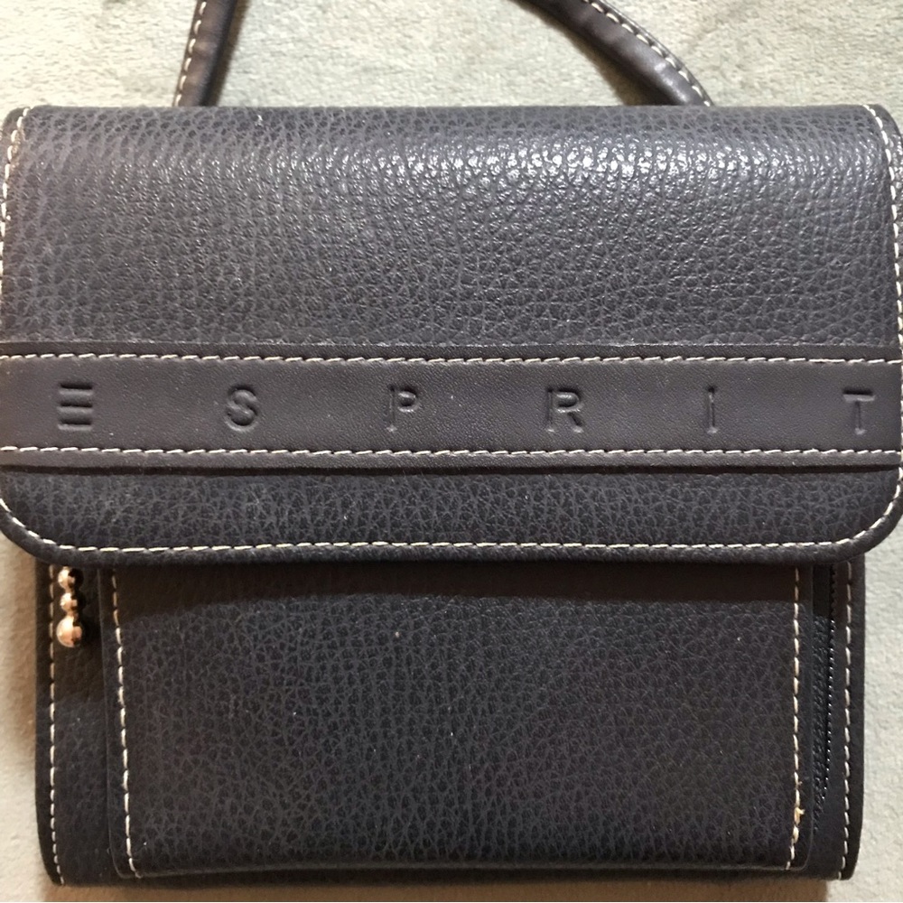 Black Esprit mini cross body bag